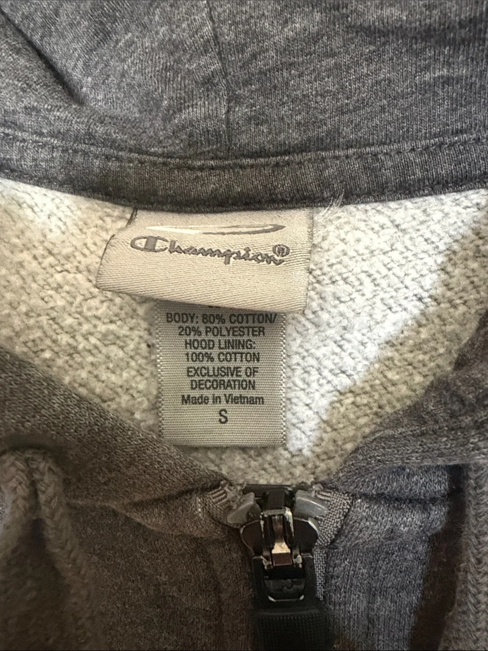 Champion Men's Heather Gray Full-Zip Hoodie